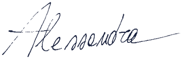 Handwritten signature: Alessandra