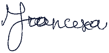 Handwritten signature: Francesca
