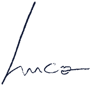 Handwritten signature: Luca